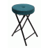 Zdjęcie produktu Welurowy taboret kuchenny Malex składany - zielony.