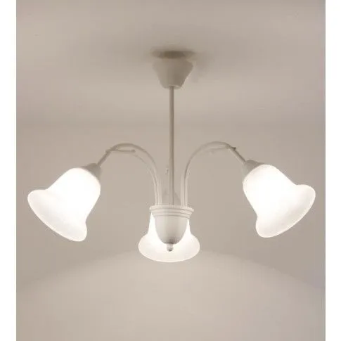 Fotografia Klasyczny żyrandol E262-Baros - biały z kategorii Żyrandole