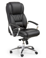 Czarny skórzany fotel biurowy - Tenar