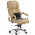 Skórzany beżowy fotel obrotowy do gabinetu - Kroton
