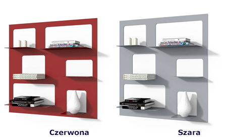 Loftowe biblioteczki wiszące Olvina 3X - do salonu