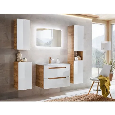 Zdjęcie minimalistyczne lustro z oświetleniem LED Borneo  2S | Edinos.pl