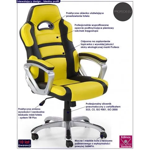 Fotografia Fotel obrotowy Jumbo - żółty z kategorii Fotele