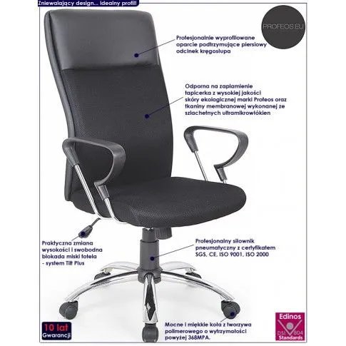 Fotografia Fotel obrotowy Wroxo - czarny z kategorii Strona główna