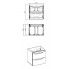 Szczegółowe zdjęcie nr 5 produktu Szafka wisząca pod umywalkę z szufladami Borneo 6X z szufladami 60 cm - Biały połysk