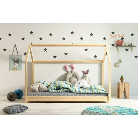 Szczegółowe zdjęcie nr 7 produktu Drewniane łóżko dziecięce domek Olaf 90x200 - sosna