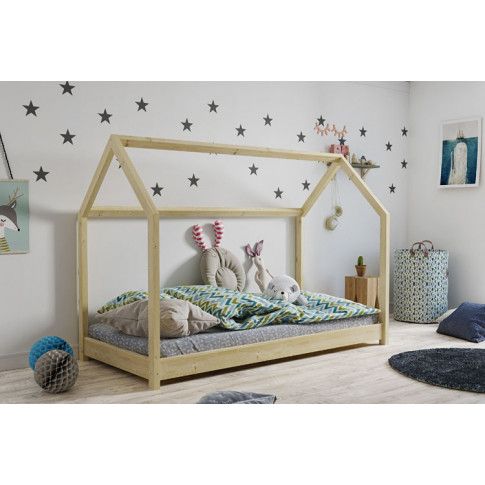 Szczegółowe zdjęcie nr 8 produktu Drewniane łóżko dziecięce domek Olaf 90x200 - sosna