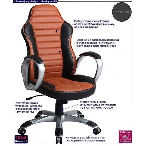 Fotografia Fotel obrotowy Cadis - brązowy z kategorii Strona główna