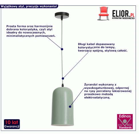 Fotografia Lampa wisząca Stilia - zielona z kategorii Sypialnia