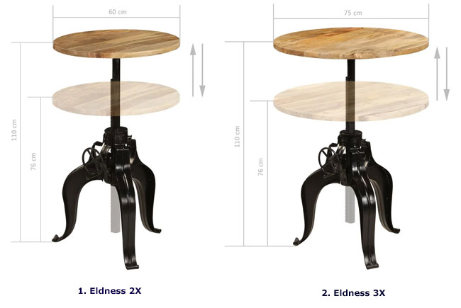 Produkt Okrągły stolik barowy 75x110 – Eldness 3X - zdjęcie numer 2