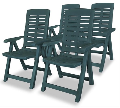 Produkt Stół ogrodowy z krzesłami Elexio 2X - zielony - zdjęcie numer 2