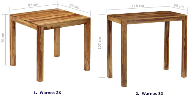 Produkt Tradycyjny stolik z drewna sheesham – Warnes 2X