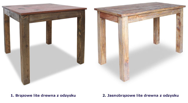 Produkt Brązowy mały stół w stylu vintage – Afilia 2X