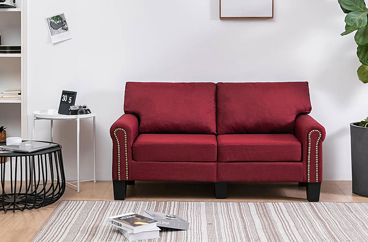 Dwuosobowa czerwona sofa Moana 2X