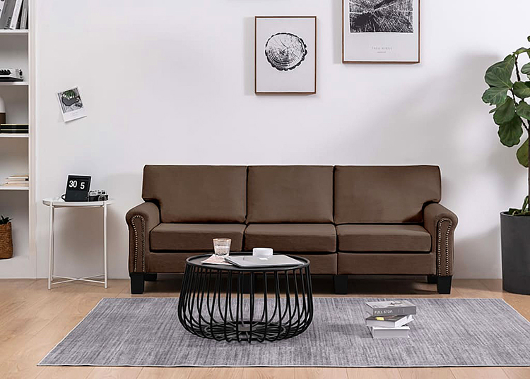 Trzyosobowa brązowa sofa Dionas 3X