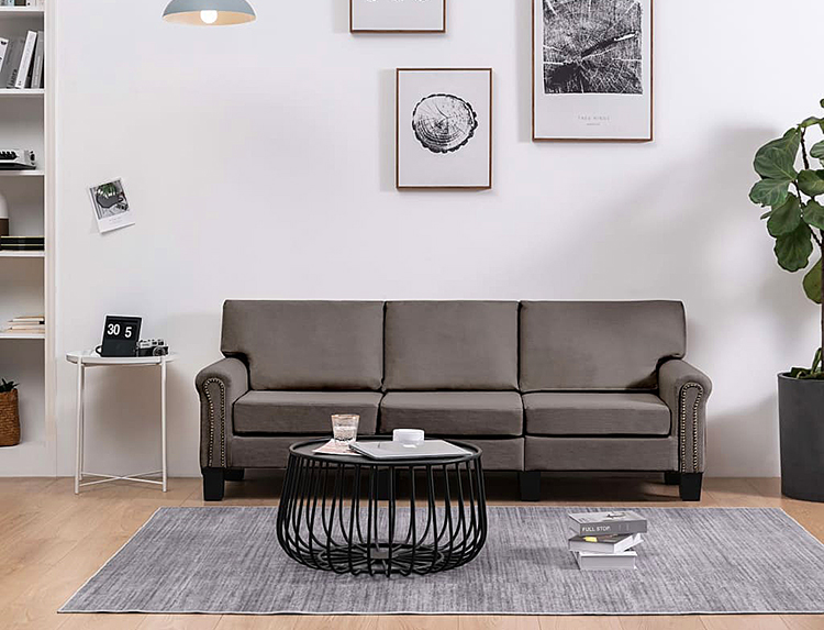 Trzyosobowa taupe sofa Alaia 3X