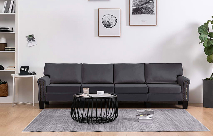 Czteroosobowa ciemnoszara sofa Alaia 4X