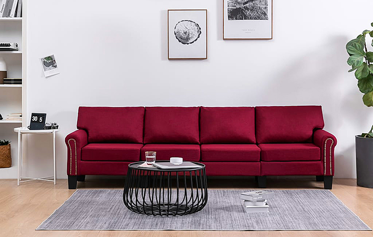 Czteroosobowa czerwona sofa Alaia 4X
