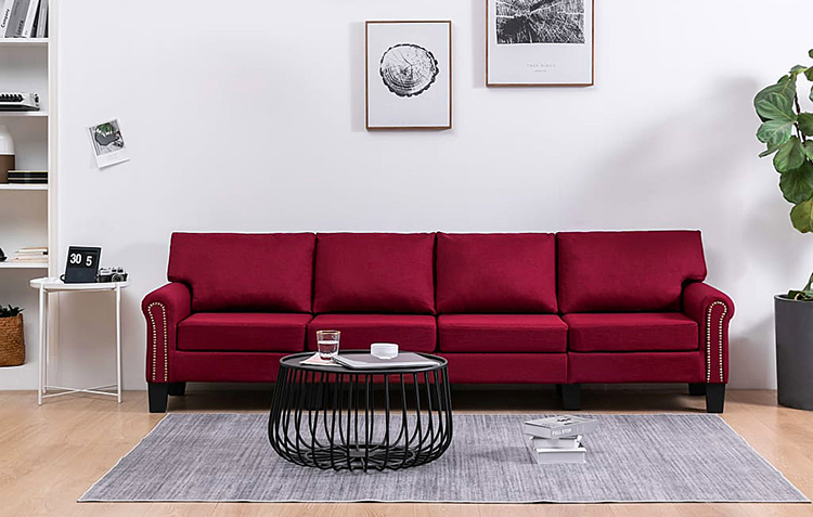Czteroosobowa czerwona sofa Moana 4X