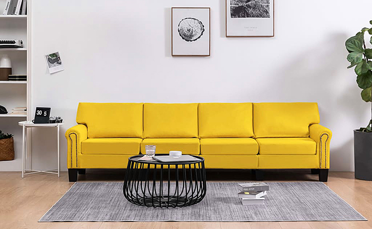 Czteroosobowa jasnoszara sofa Moana 4X