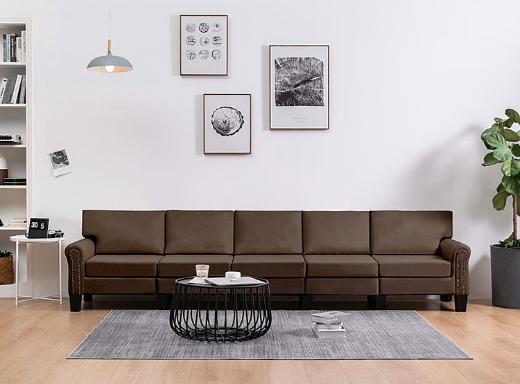 Brązowa 5-osobowa sofa Alaia 5X