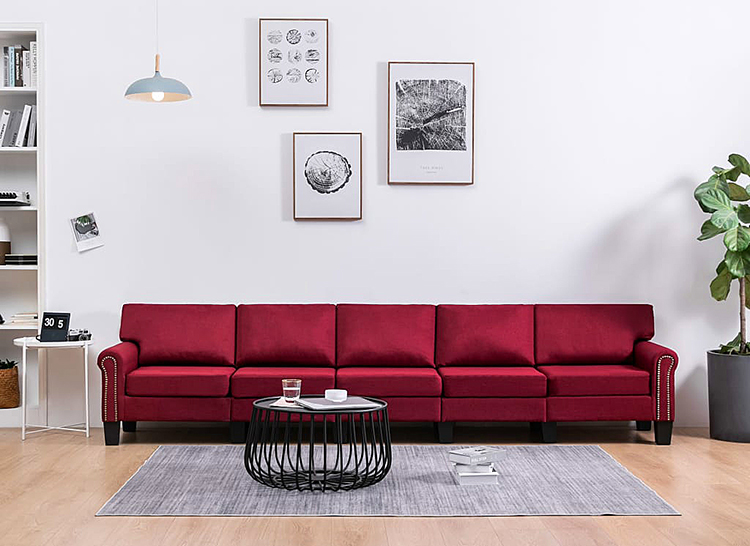 5-osobowa sofa czerwona Dionas 5X