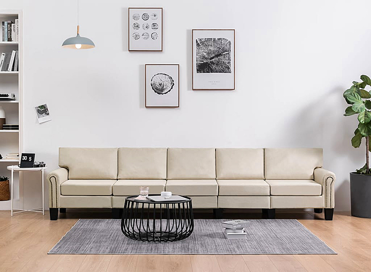 Kremowa 5-osobowa sofa Moana 5X 