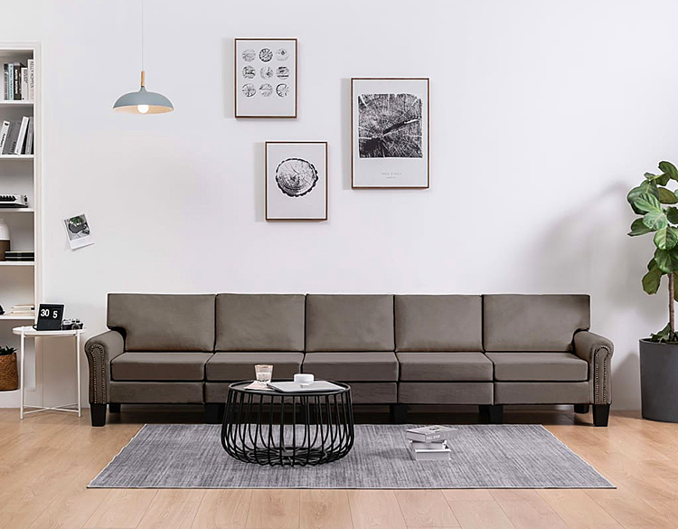 Dekoracyjna 5-osobowa sofa taupe Alaia 5X