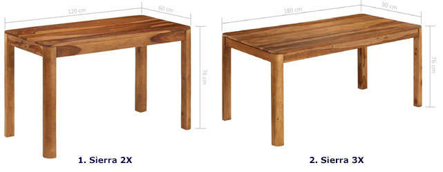 Produkt Brązowy stół drewniany – Sierra 3X