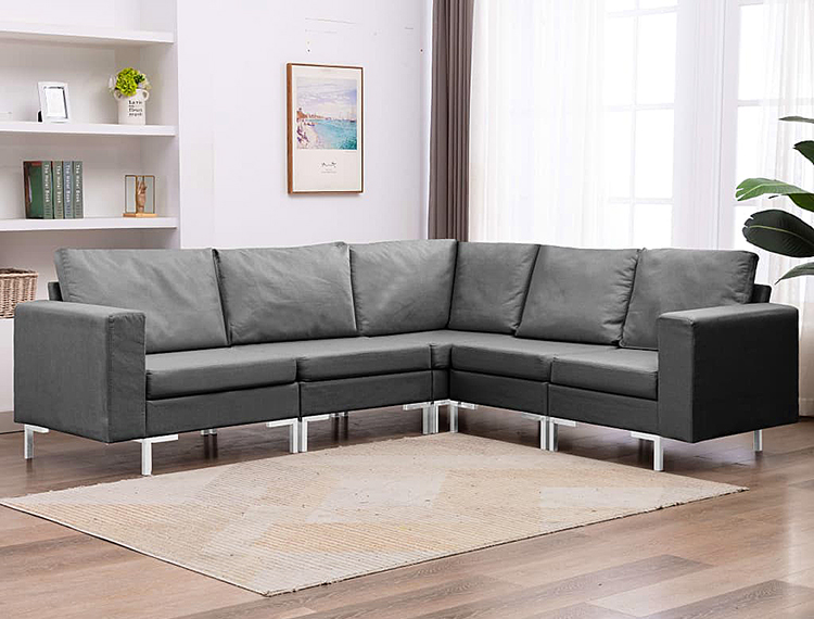 Zestaw wypoczynkowy ciemnoszary Seleo 5Q