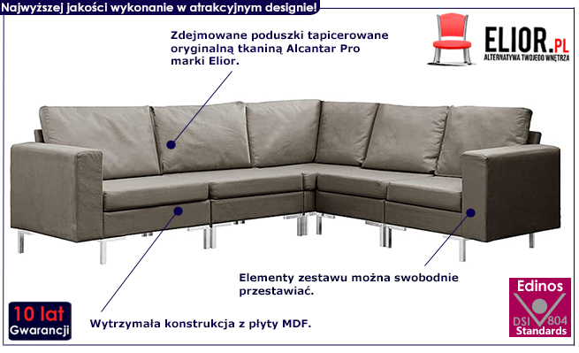 Zestaw wypoczynkowy taupe Arreta 5Q