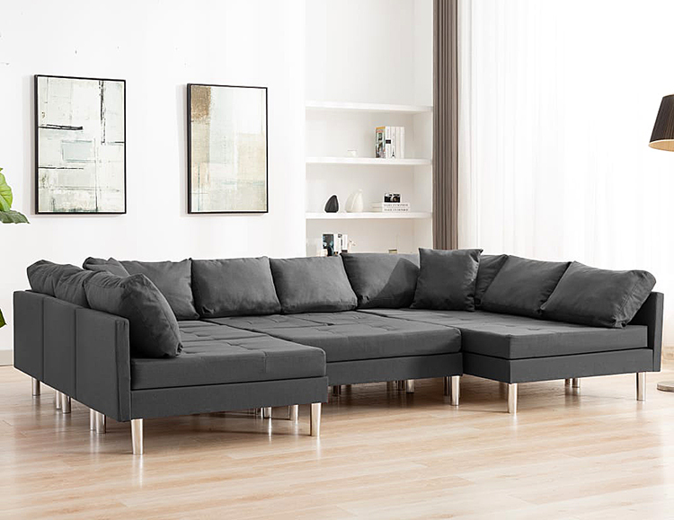 Ciemnosza sofa modułowa z tkaniny Astoa