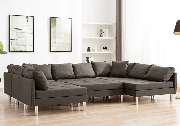 Taupe sofa modułowa z tkaniny Astoa 9Q