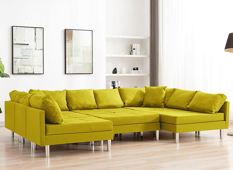 Żółta sofa modułowa z tkaniny Astoa 9Q 