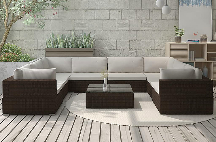 9-częsciowy brązowo-kremowy zestaw Owis 9A 