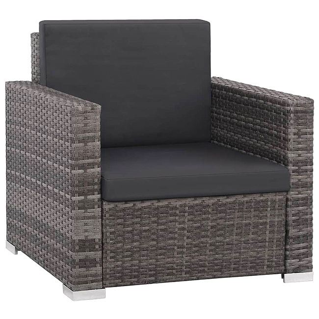 Szary zestaw ogrodowy 12-częściowy Merido 12A 