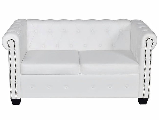 Biała sofa Chesterfield Charlotte 2Q