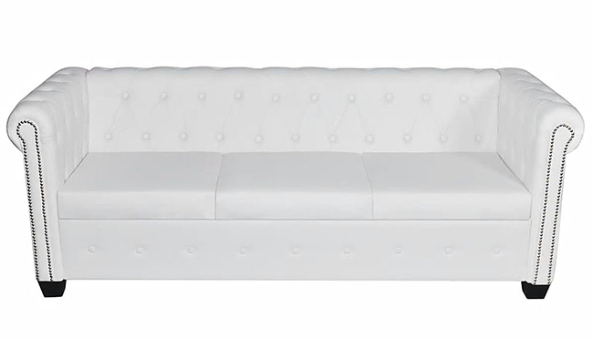 Biała sofa Chesterfield Charlotte 3Q 