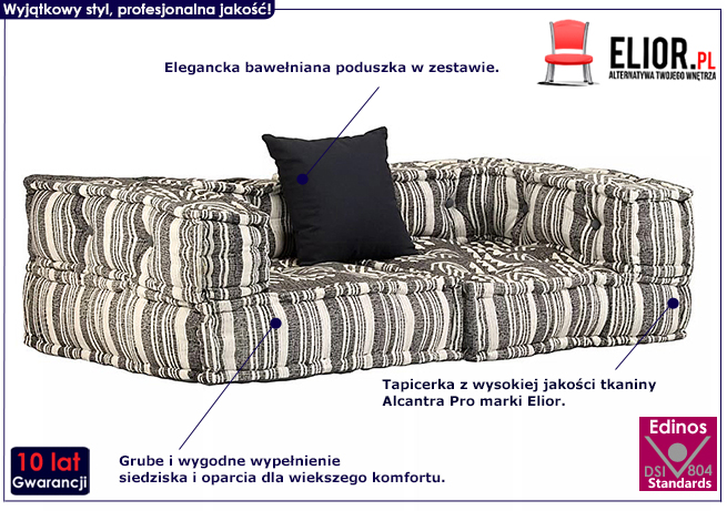 Sofa modułowa Demri D1 w paski