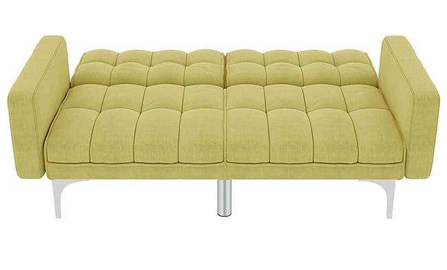 Rozkładana zielona sofa Distira 2D