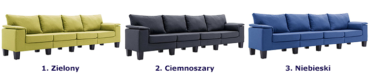 Produkt Czteroosobowa ekskluzywna niebieska sofa - Ekilore 4Q
