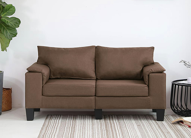 Dwuosobowa brązowa sofa Ezof 2Q