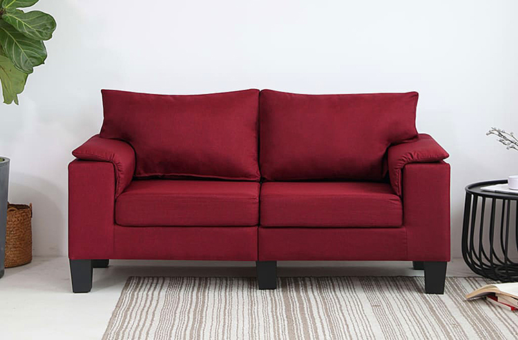 Dwuosobowa czerwona sofa Ezof 2Q