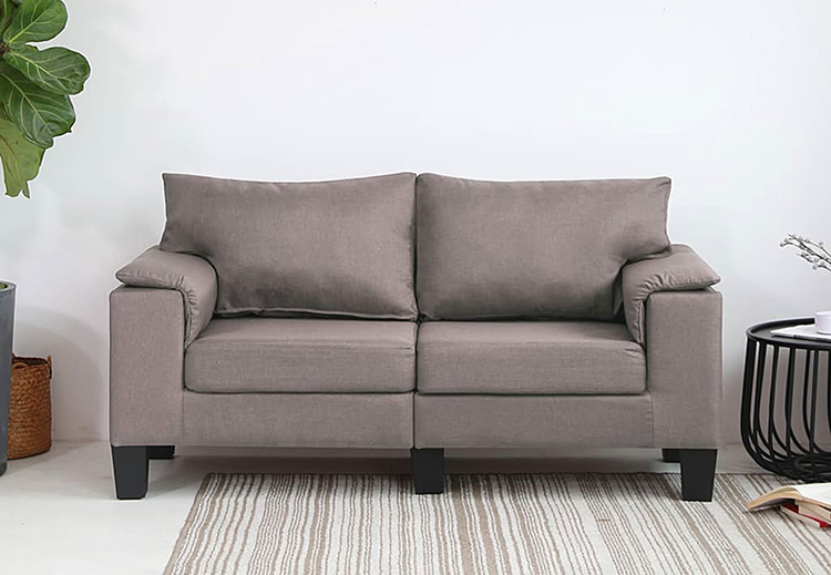 Dwuosobowa taupe sofa Ekilore 2Q