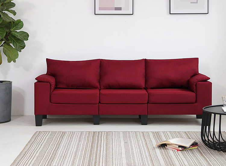 Sofa Ezof 3Q 3-osobowa czerwona