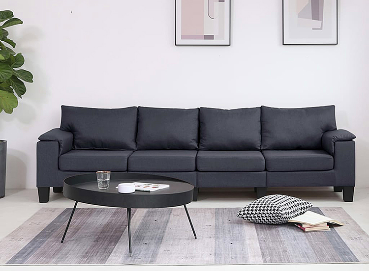 4-osobowa ciemnoszara sofa Ekilore 4Q