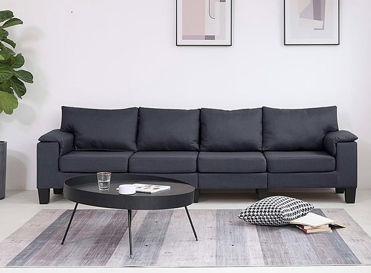 4-osobowa ciemnoszara sofa Ekilore 4Q