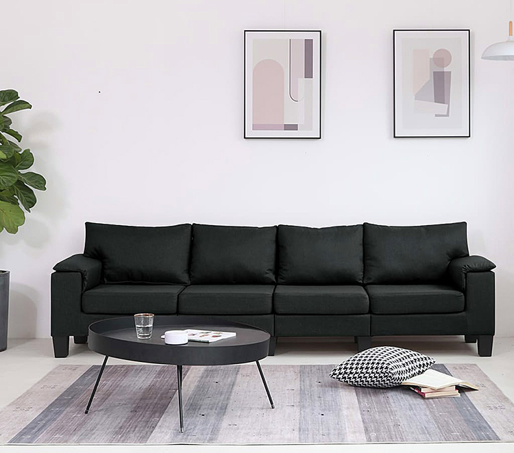 4-osobowa czarna sofa Tabou 4Q