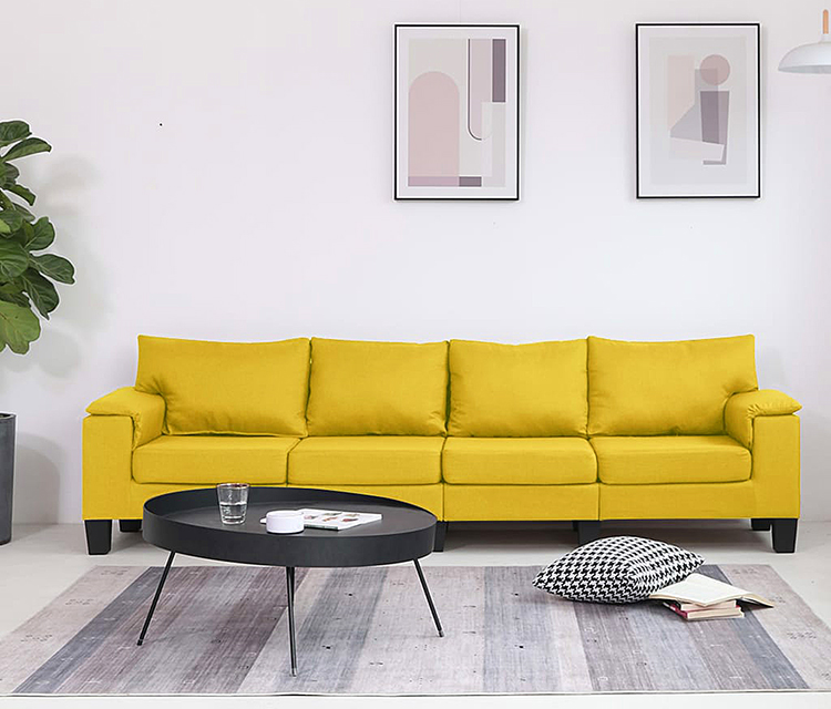 4-osobowa żółta sofa Ekilore 4Q