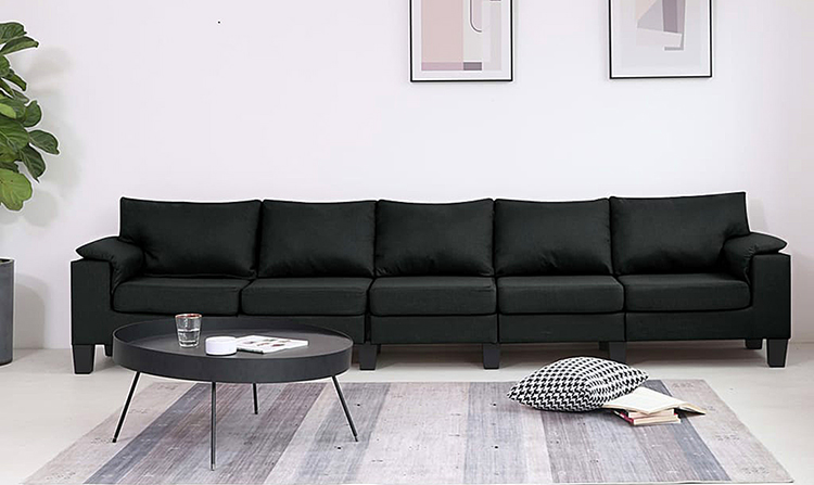 5-osobowa czarna sofa Ekilore 5Q